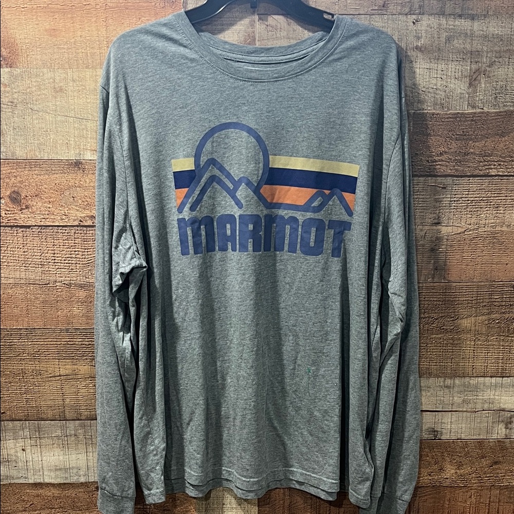 Marmot Graphic Gray Long Sleeve Tee men's XXL